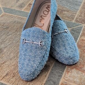 Sam Edelman Loraine Light Blue Textured Flats Sz 8.5